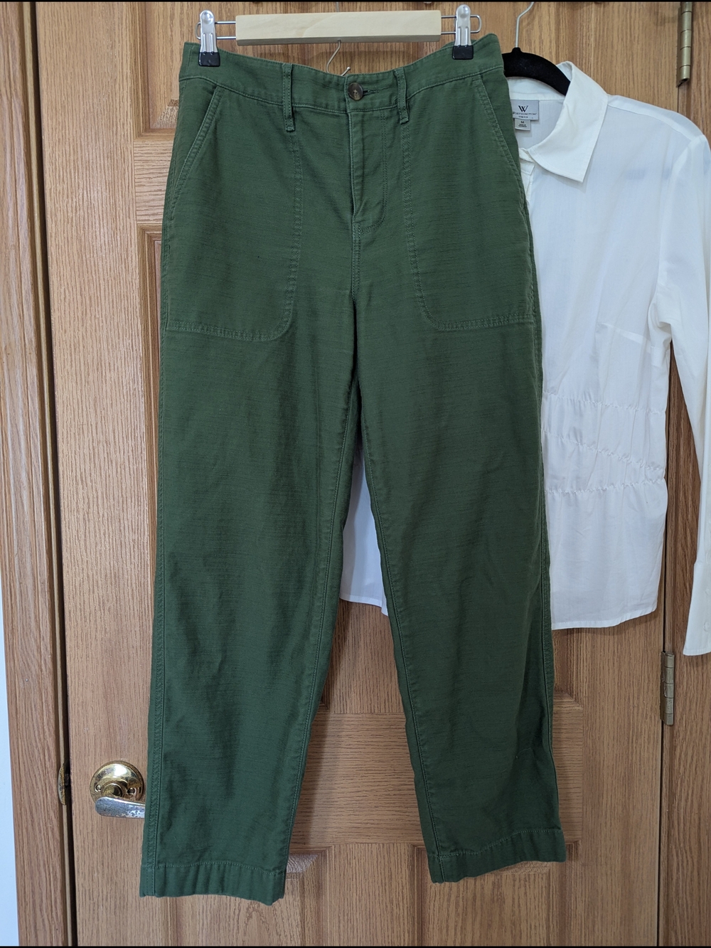 J. Crew Olive Green Straight-Leg Chinos